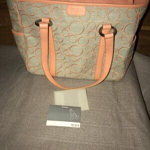 Perfect Summer Retired Tumi Peach Bubbles Tote bag Purse